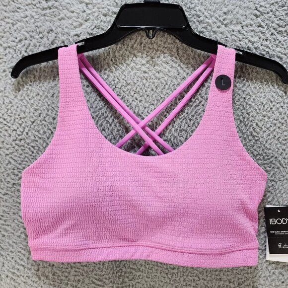Cotton On Body Strappy Sports Crop Bra Juniors‎ Size Large Neon Orchid - Picture 1 of 1